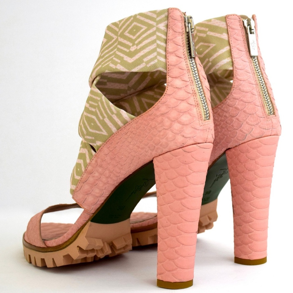 Donald J Pliner Heels 9 Sandals Ishia Leather Pink - Picture 1 of 7